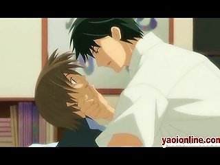 A Man And His Homosexual Partner Embrace In A Hentai Animation